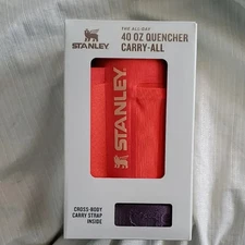 Stanley The All Day 40 OZ Quencher Carry-All Tigerlily Orange And Plum Purple