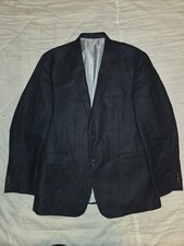Jos A Bank 1905 Tailored Fit 100 Linen Blazer 42L Blue