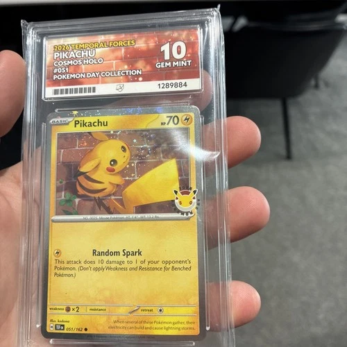 Pikachu 051/162 30th Anniversary 2026 Pokemon Day Promo ACE 10 with Swirl