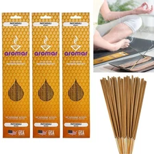 Pack of 60 Premium Incense Sticks Patchouli Scent Hand Dipped Aroma Therapy