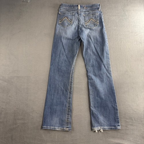 Ariat Real Jeans Girls 14 Bootcut Thick Stitch Cotton Stretch Cowgirl 25x28 - Picture 4 of 10