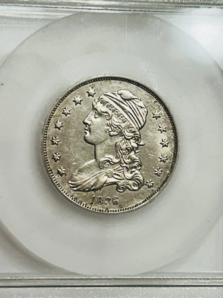 1836 Capped Bust Quarter, MS BU Unc , Early Type Piece Rare Find - Image 2 of 4