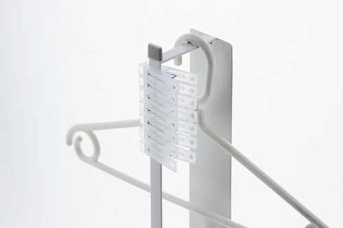 Yamazaki Home Clothes Magnet Hanger Storage Rack-Small One Size, White - Imagen 7 de 8