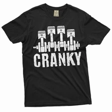Men's funny Mechanic Tee Engine Shirt Cranky T-Shirt Fathers day gift tee