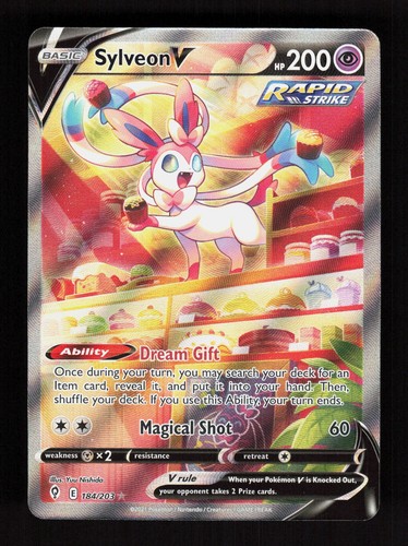 Sylveon V - 184/203 - Pokemon Evolving Skies Alternate Art Ultra Rare NM