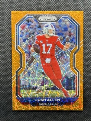 Josh Allen 2020 Panini Prizm #1 Orange Lazer Prizm Buffalo Bills
