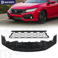 For 2017-2019 10th-Gen Honda Civic Hatchback Front Lower Bumper Cover Grille Kit