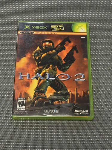 XBOX Original HALO 2 Complete Shooter Combat Complete CIB W/Manual Video Game ⬇️