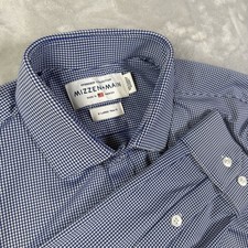 Mizzen and Main Shirt Mens XL Trim Fit Blue Gingham Spring Button Up Long Sleeve