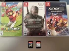 Nintendo Switch 5 Game Lot (Witcher 3, Mario Golf, Marvel Ultimate Alliance)