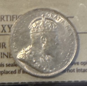 1906 Canada Twenty Five Cent 25C Coin - Large Crown - ICCS AU 50