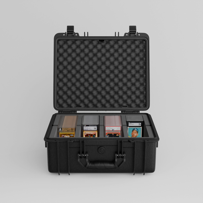 Brappo Graded Card Case – Sammelkarten Aufbewahrungsbox Für 68 Bewertete Karten, Kompatibel Mit PSA/BGS, Inkl. Schaumstoff-Einlage, Tragegriff