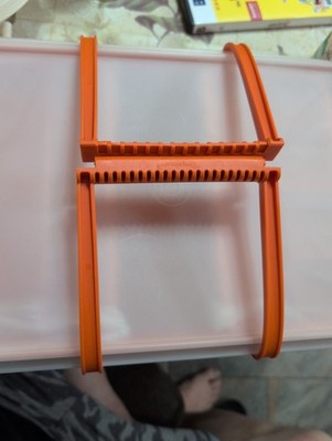 NOS - VTG.  TUPPERWARE TUPPERCRAFT ORGANIZER  w/LID & TRAYS BURNT ORANGE 1421