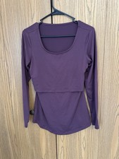 Kindred Bravely Nursing Maternity Top Womens S Purple Knit Soft Tunic Stretch