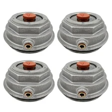 Set of 4 Aluminum Screw-on Hub Cap (Replaces Stemco 343-4075 Meritor A3262Q407)