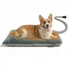 Outdoor Heated Pet Heating Pad for Large Dogs, Waterproof Heated Bed with Aut...