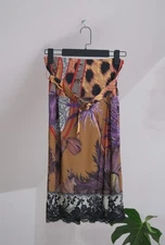Roberto Cavalli Luxury Vintage Wmns Multicolor Viscose Animal Print Skirt Sz 42