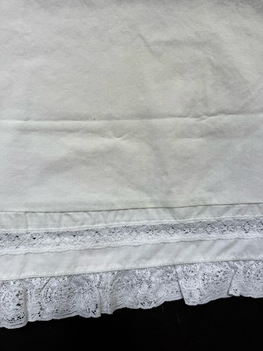 Rare LAURA ASHLEY *PAIR STANDARD & KING 4 PILLOWCASES Vintage BRIDAL LACE White - Picture 9 of 21