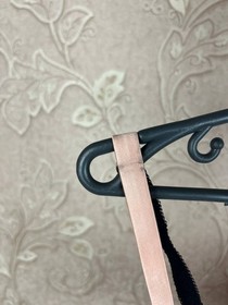 Agent Provocateur Satin Lingerie Set Pink Black Lace Bra & Suspender Girdle 34D