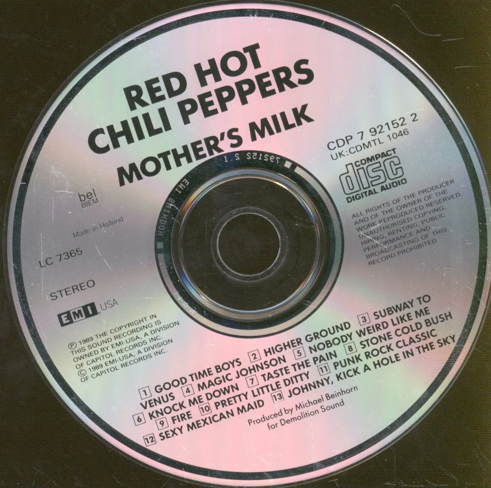 Red Hot Chili Peppers Mothers Milk CD Europa Emi 1989 CDMTL1046 - Bild 3 von 3