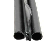 AP Products 018-478-35 Clip On Seal w/Double Bulb Wiper Black 2" x 2-1/4" x 35'