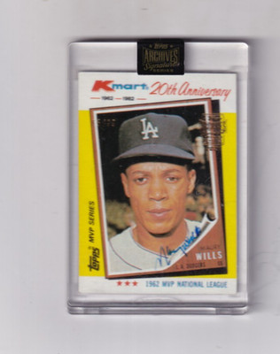 2021 MAURY WILLS TOPPS ARCHIVES  AUTO/AUTOGRAPH 65/99  LOS ANGELES DODGERS