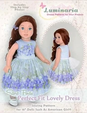 American Girl 18" Inch Doll Clothes Dress Pattern Easy Trendy Modern Gown Spring