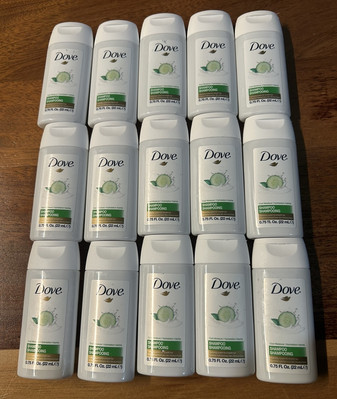 (Lot of 15) Dove Pro Cool Moisture Shampoo Travel Size 0.75 Oz ea