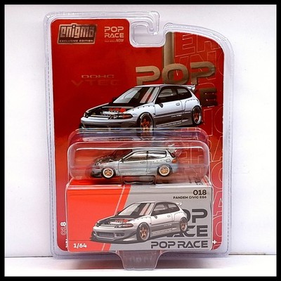 POPRACE Enigma PR64-018 1/64 PANDEM CIVIC EG6 RAW METAL POP RACE