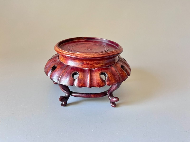 Chinese Carved Wood Stand - 05