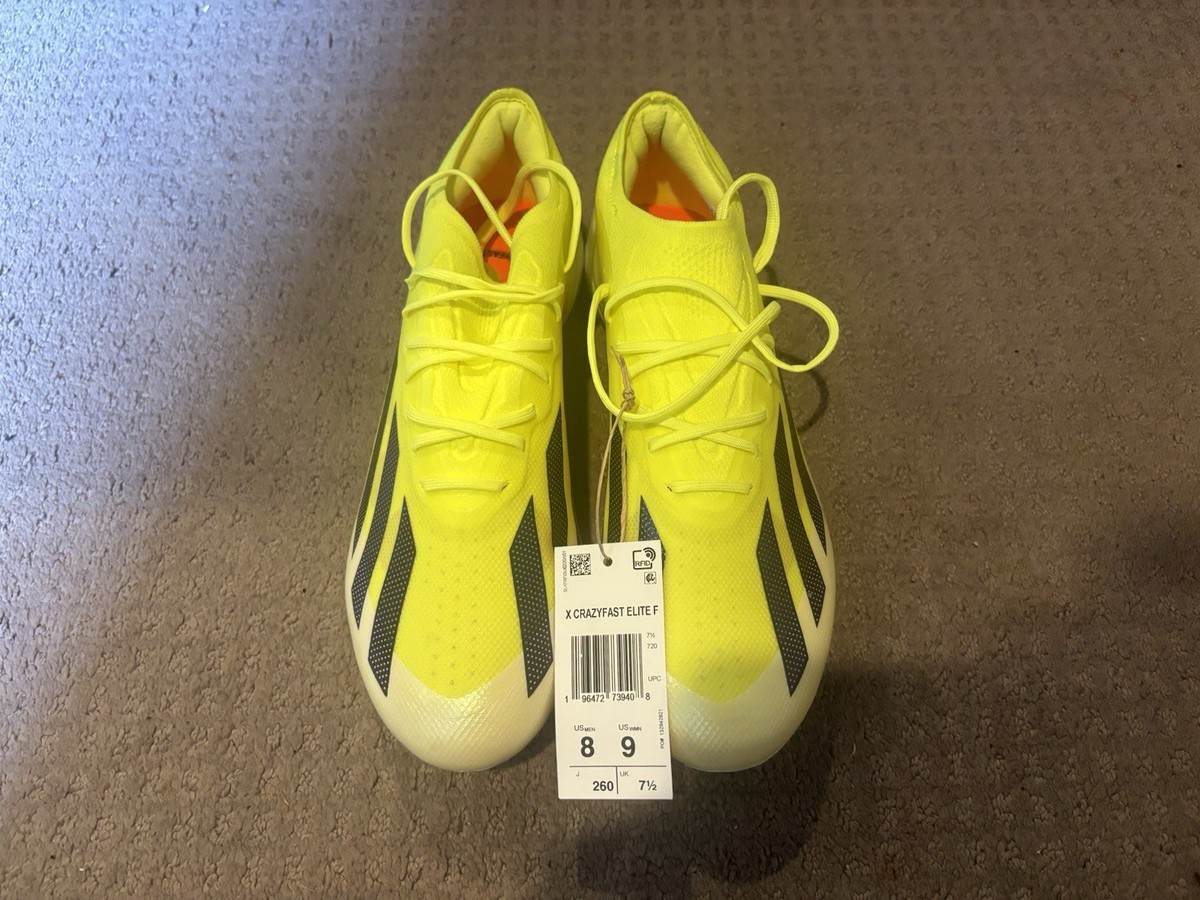 adidas X CrazyFast Elite FG Men's 8 Soccer Solar Yellow/Core