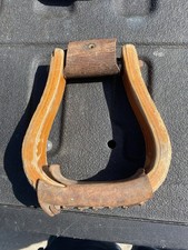 Vintage Wooden Horse Saddle Stirrup Western Style