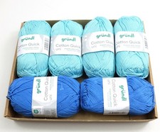 Cotton Quick Baumwollgarn Restepaket 6 x 50 g  aqua