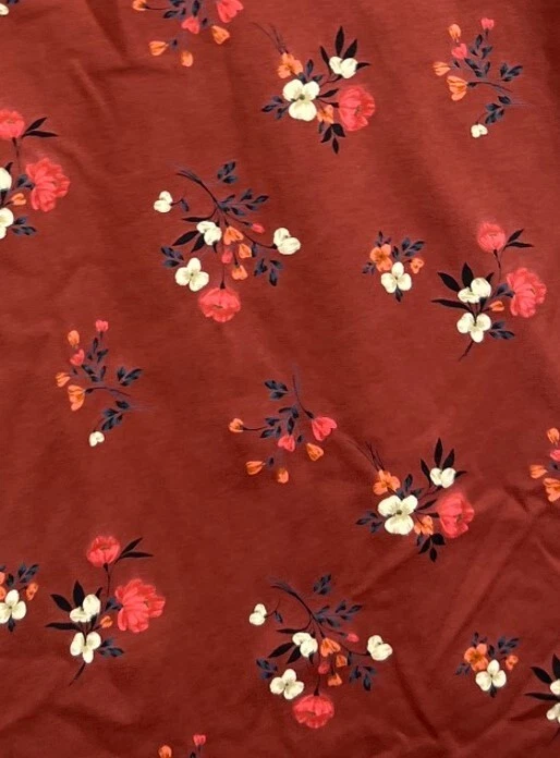 Vestido pequeño Old Navy para mujer marrón floral cereza abedul funda rodilla manga 3/4 Foto 2 de 4