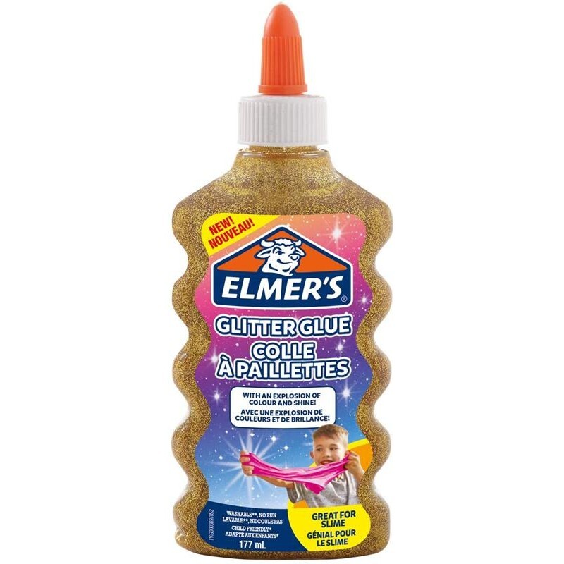 ELMER'S COLLA MAGICA CON GLITTER ORO PER SLIME 177 ML