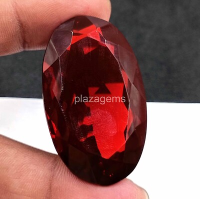 Lab Grown Certified 121 Ct Transparent Red Topaz Oval Cut Loose Gemstone 4AUO