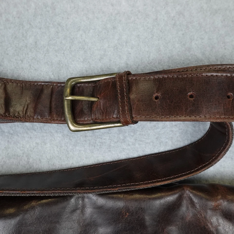 Bolso de Hombro Mensajero de Cuero Wilson Cuero Marrón Viaje Trabajo Foto 4 de 4