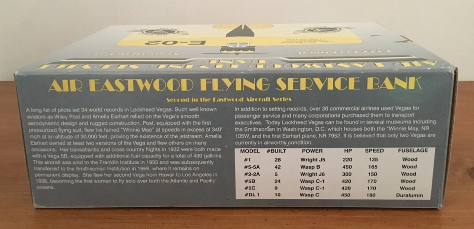 Lockheed Vega Modelo 5C 1932 - Banco de servicio aéreo Air Eastwood - Nuevo en caja Foto 3 de 4
