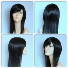 HIGH HEAT RESISTANT SMOOTH LONG HAIR OFF BLACK LADY WOMENS