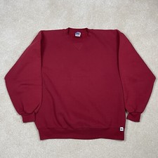 Vintage XL Russell Athletic Made in USA Sweatshirt Blank Red Crewneck 90's