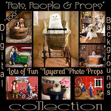 Digital Backdrops Photography Backgrounds for Pets  People psd Layered Props K