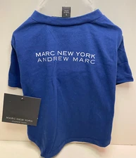 Andrew Marc of New York Dog One Piece Designer Tee Shirt in Blue size Small