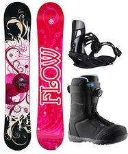 FLOW Tula 147 Women's Snowboard+Head Bindings+Head BOA Boots NEW