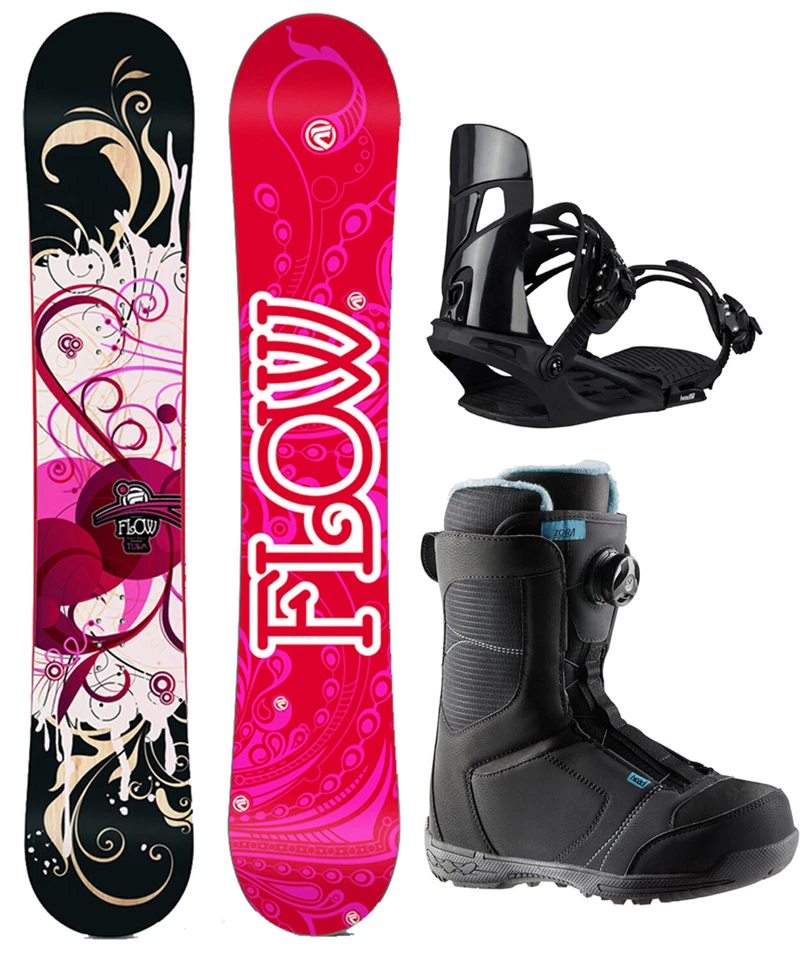 FLOW Tula 147 Women's Snowboard+Head Bindings+Head BOA Boots NEW