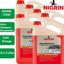 6 x NIGRIN Auto-Shampoo 72985 Konzentrat Duft Orange 3000ml Wäsche Reiniger KFZ 