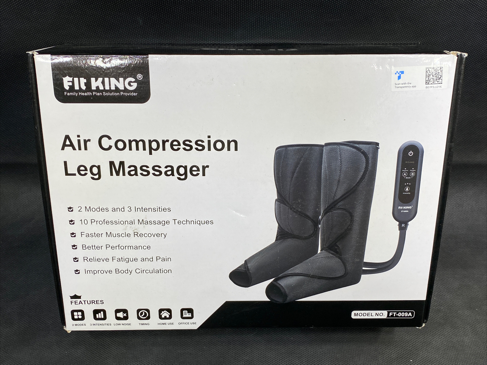 Fit King Gray Air Compression Therapy Device Leg Massager Model FT