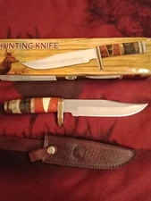 New Chipaway Cutlery 12" bowie hunting knife bone/wood