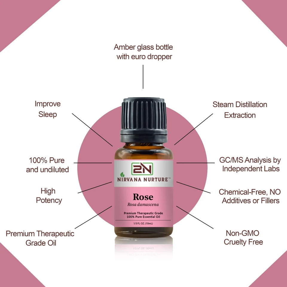 Aceite Esencial de Rosa 100% Puro Natural Premium Grado Terapéutico Foto 4 de 4