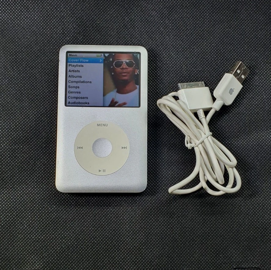 Apple IPOD CLASSIC GB 7TH GENERATION A Silver &DATA CABL ORIGINAL