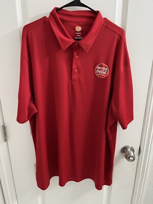 Red Kap REYES Coca Cola Bottling Employee Short Sleeve Polo Shirt Men s Size XXL